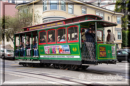San Francisco, Cable Car bei der Anfahrt zur Hyde Street Pier