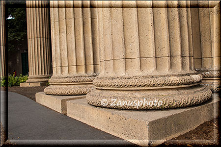 San Francisco 3, Palace of Fine Art, auch die Säulenfüsse sehen gewaltig aus