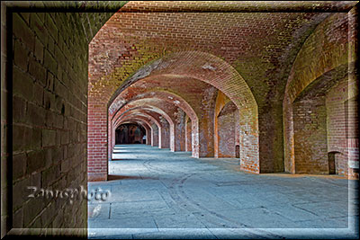 Kasematten Bereiche des Fort Point National Historic Site in San Francisco