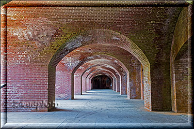 Kasemattenansicht der Fort Point National Historic Site in San Francisco