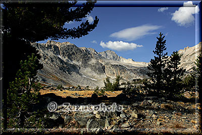 Yosemite - Saddlebag Lake, hier beginnt unsere Tour zu eingen der Twenty Lakes