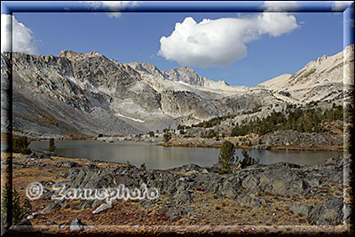 Yosemite - Saddlebag Lake, einen der Twenty Lakes haben wir gerade erreicht