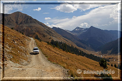 Alpine Loop Road, die Strecke wo wir gerade herkommen 