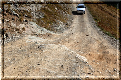 Alpine Loop Road, unebene Stellen in der Road 