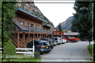 Unser Nachthotel in Ouray am Abend vor dem Besuch der Last Dollar Road