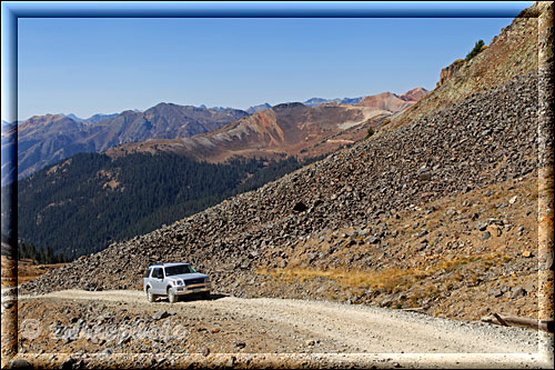 Unser Jeep auf dem Weg zum Hurricane Pass