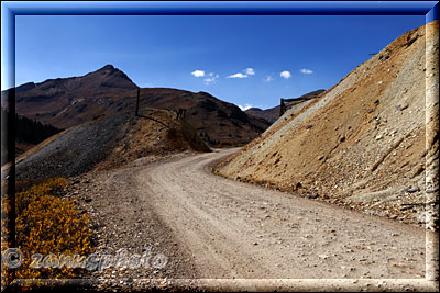 Hier passieren wir den Bereich der aufgelassenen Frisco Mine