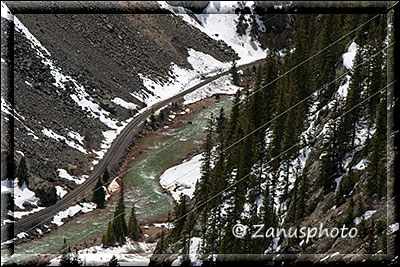 Silverton, die Strecke vom Highway 550 aus gesehen