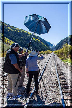 Silverton, Jack, der Ehemann der Photographin erweist sich als guter Schattenspender