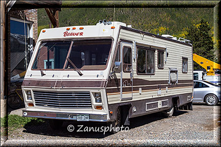 Silverton, noch in Betrieb befindliches Wohnmobil alter Bauart