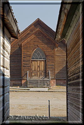Eingang zur Methodist Church von Ghosttown Bannack