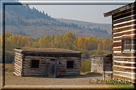 Das örtliche Gefängnis von Ghosttown Bannack