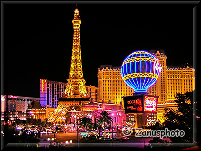 Paris Casino und Hotel bei Nacht Paris Casino und Hotel bei Nacht