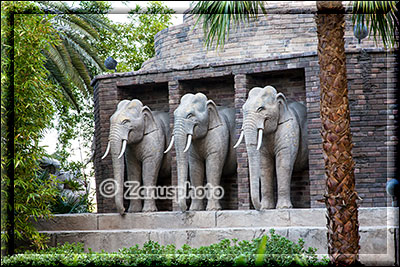 Elephanten am Mandala Bay Hotel
