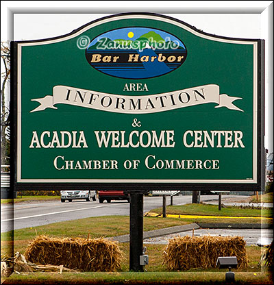 Infotafel für das Acadia Besucher Center