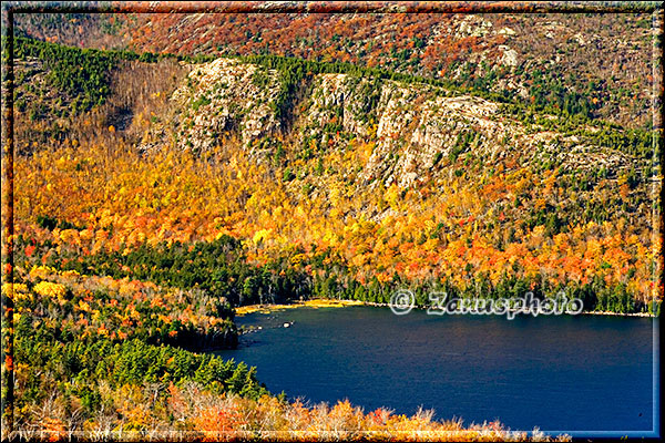 New England - Maine, auch der Eagle Lake ist gelb umrandet