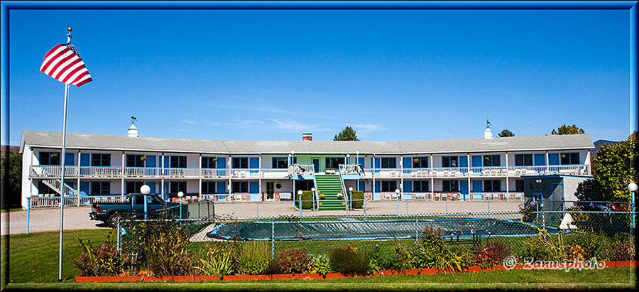 New England - Maine, typisch Amerikanisches Motel in der Abendsonne