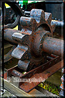 New England - New Hampshire, Detailbild eines Zahnrades von einer Lokomotive