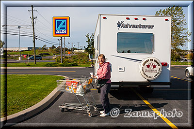 New England - Vermont, ein ALDI Mark in dem wir einkaufen können
