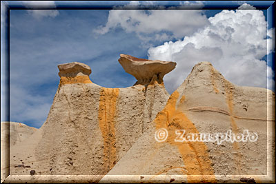 Hoodoos mit gelben Streifen