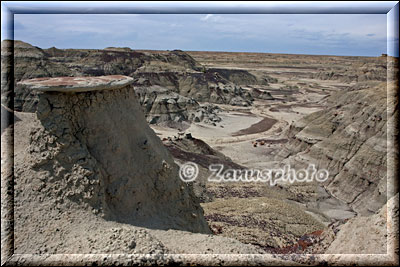 Vom Ende der Wilderness reicht der Blick auf flaches Land