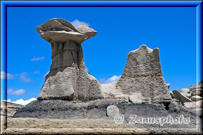 Hoodoo mit einem weiteren aber Kopflosen Hoodoo