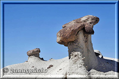 Kleinere Hoodoos sÀumen unseren Weg