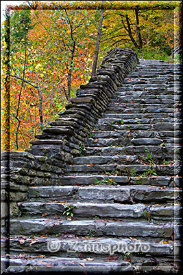 Lange Steintreppe zum Lower Falls