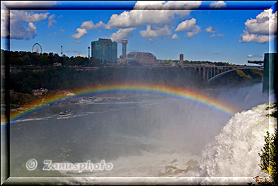 Regenbogen spannt sich ĂŒber dem Niagara River