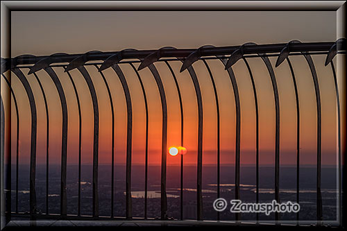 New York City - Empire State Building, Sunset vom Empire State Building aus im Westen entdeckt