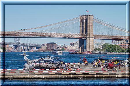 New York City - Heli Port, Helicopter Flugfeld am East River