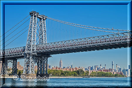 New York City - Circle Line - Williamsburg Bridge von unten gesehen