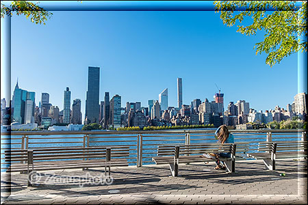 New York City - Queens, Blick vom Hunter Park in Queens nach Manhattan