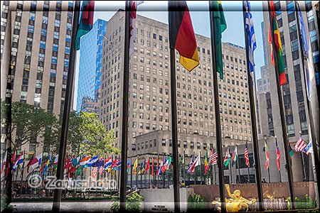 New York City - Rockefeller Center, erholungsmeile fĂŒr die Besucher am Rockefeller Center