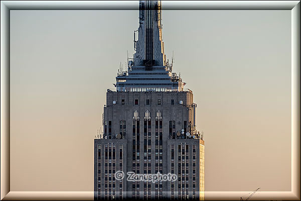 New York City - Rockefeller Center, Empire State Building vom Top of the Rock aus fotografiert