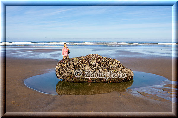 Grosser Felsblock in einem Tide Pool