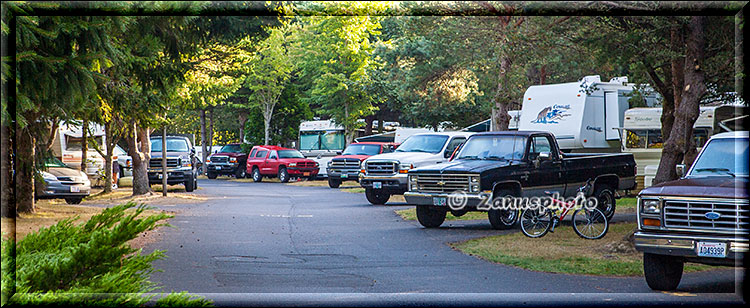 Voll belegter Campground am Labor Day WeekendVoll belegter Campground am Labor Day Weekend