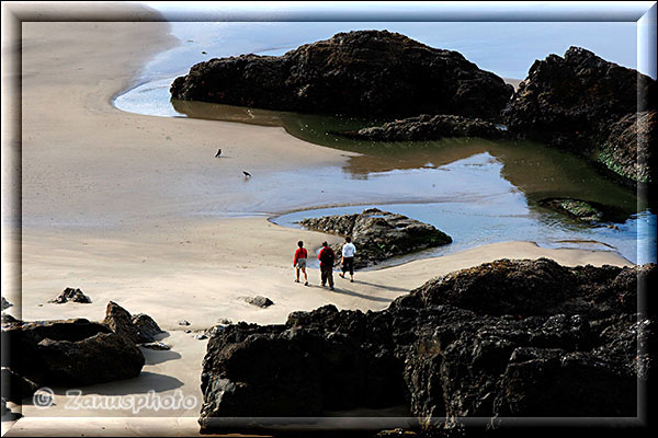 Den Sunset an der Beach vom Ecola Viewpoint aus gesehen