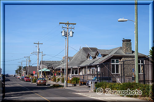 Typische Holzhäuser an der Hemlock Street