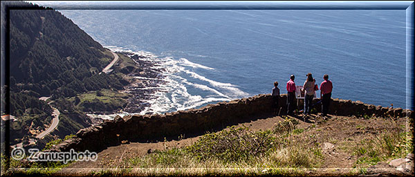 Aussicht vom Viewpoint auf Cape Perpetua