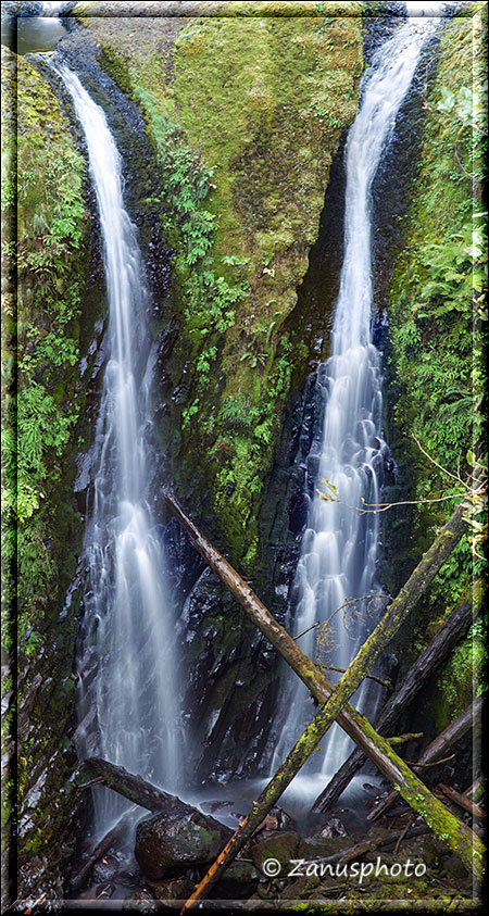 Tripple Falls als hochformat Panorama