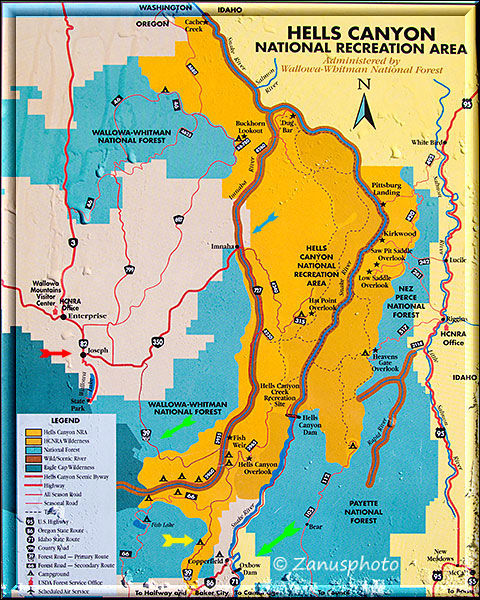 Infotafel über den Hells Canyon