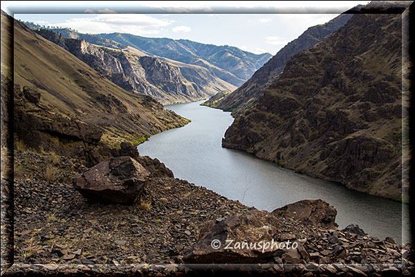 Blick in den breiten Teil des Hells Canyon