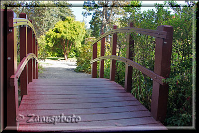 Holzbrücke über ein Bächlein