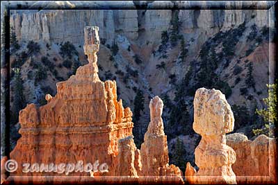 Letztes Sonnenlicht im Faiyrland Canyon.