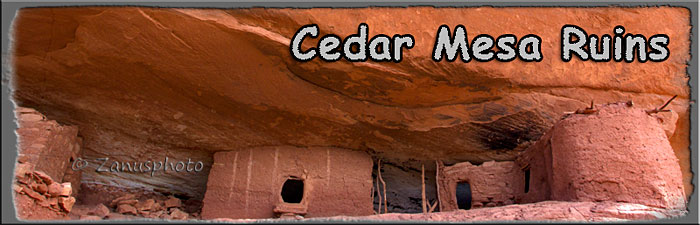 Titelbild der Webseite Cedar Mesa Ruins