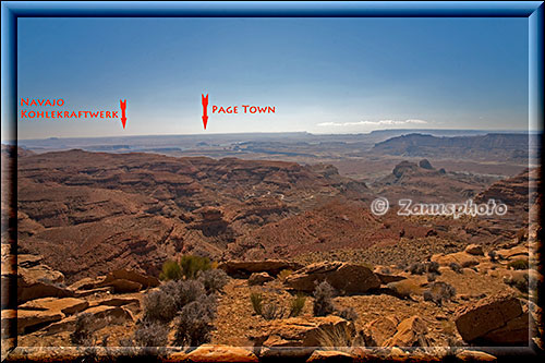 Vom Kelly Grade Overlook reicht der Blick bis nach Page