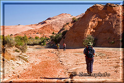 Wanderer unterwegs im Harris Wash