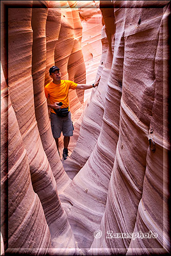 Kletterer im hinteren Teil des Zebra Canyon