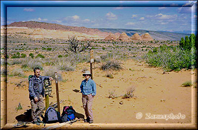 Trailhead zu den Teepees